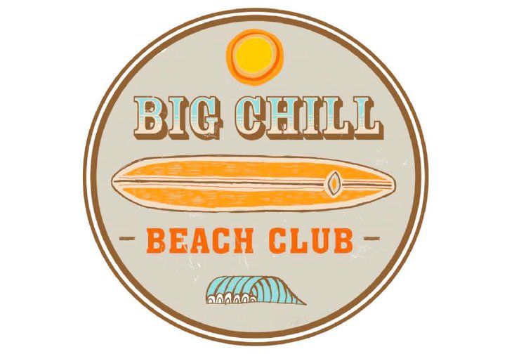 Big Chill Beach Club Logo   Surfboard Patchcrenh