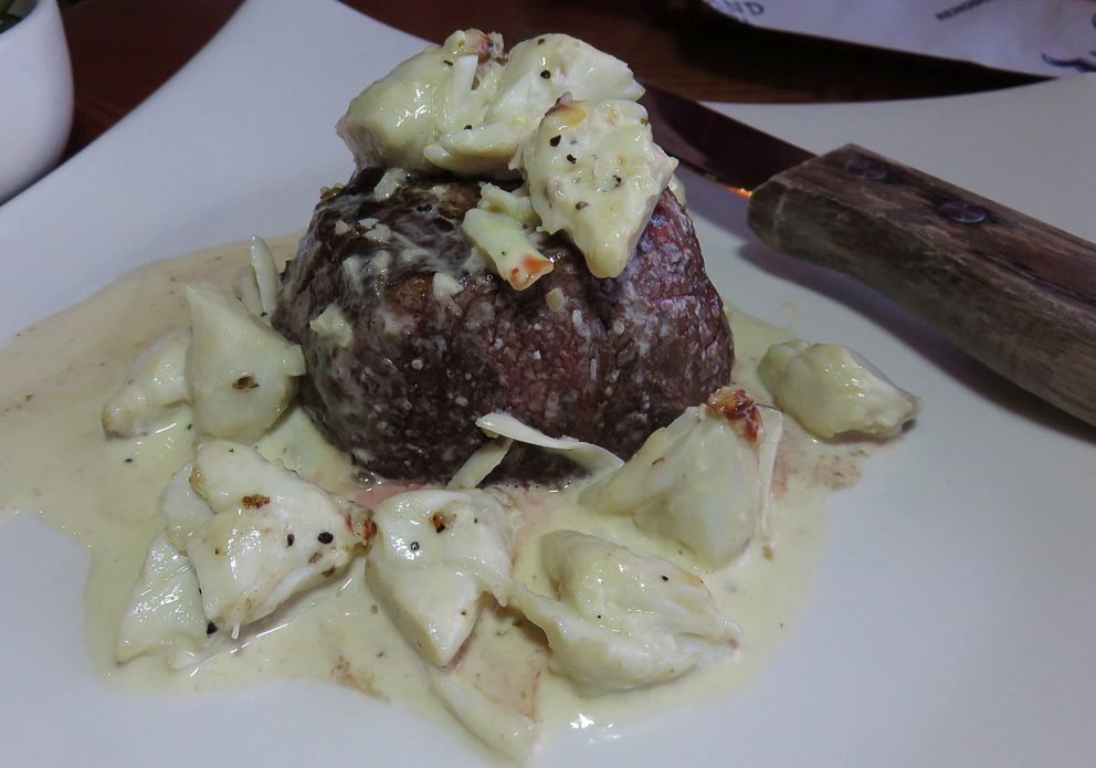 Conch Island filet with crabcrenhsized