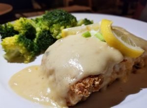 CEDAR ocean view halibut pecan crustedsized
