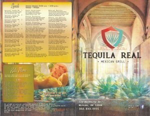 Tequila Real menu 1