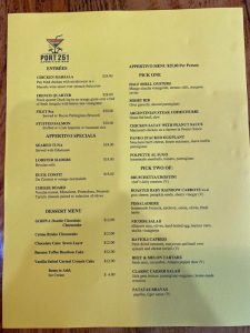 Port 251 food menu