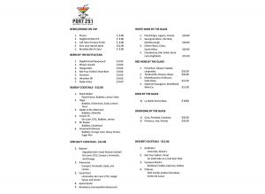 port 251 2 drink menu