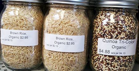 Good Earth Market quinoa rice jarsRF