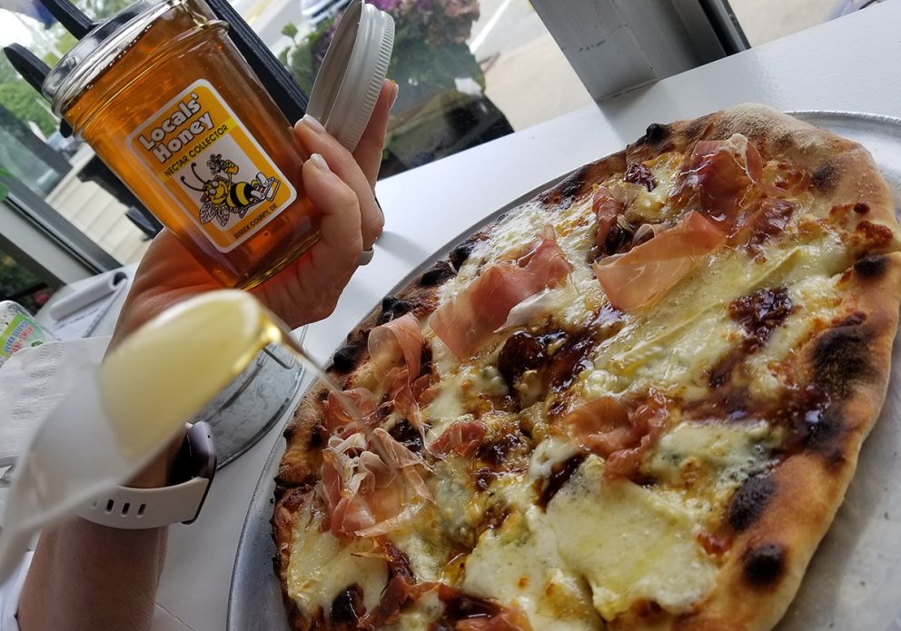DiFebo's Market pizza and honeysized