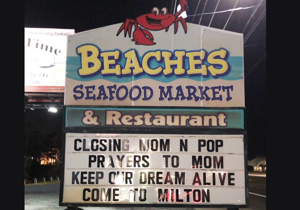 Beaches Lewes Closing Signsized