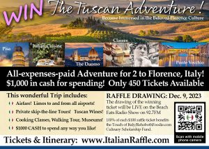 WIN A TRIP TO ITALY