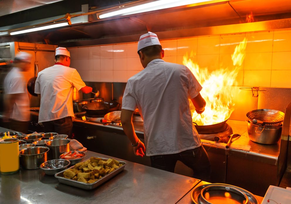 Kitchen Line w flamesshutterstock 141689395