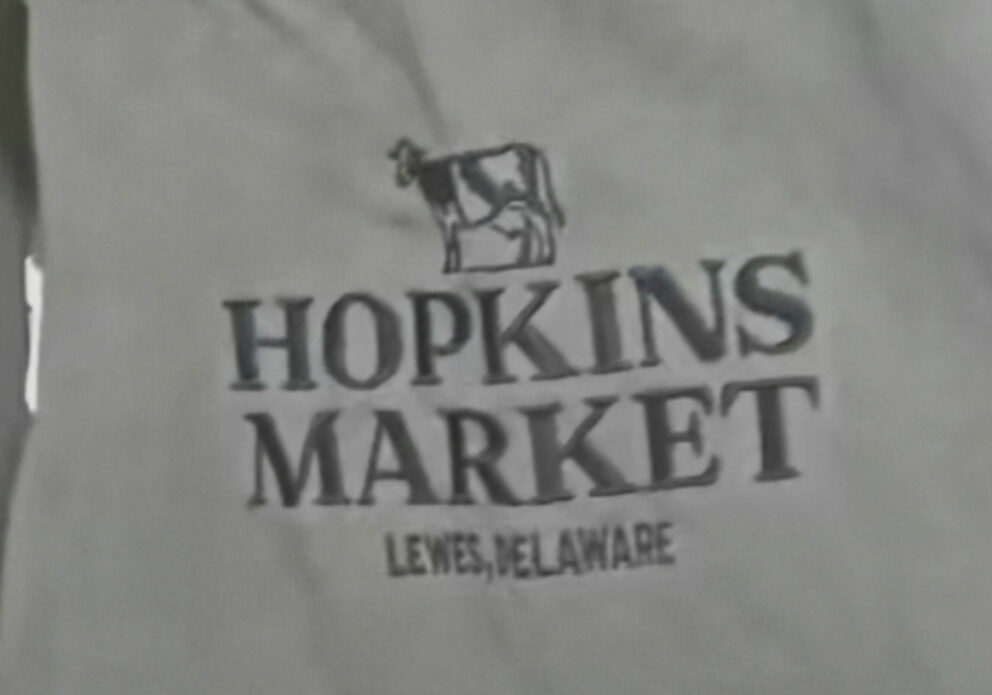 Hopkins Market name on apron